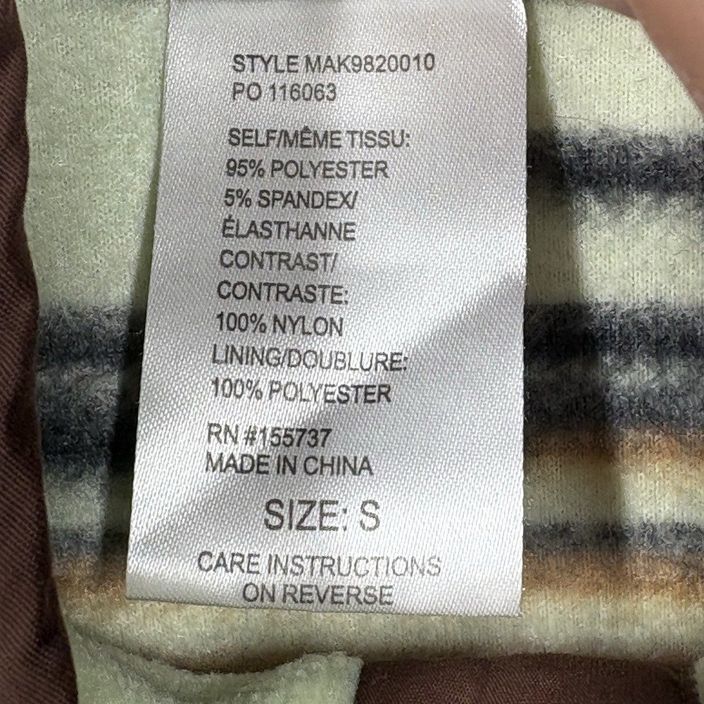 Cinch Womens Southwestern Fleece Pullover Size S Mint Green Brown Aztec Pattern - Picture 7 of 11